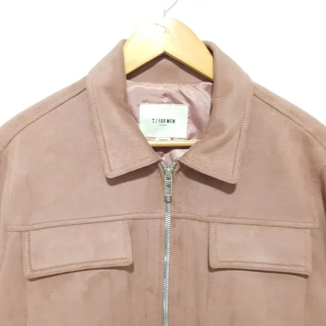 티아이포맨 핑크 스웨이드 트러커 자켓 L_M1651 상품이미지2