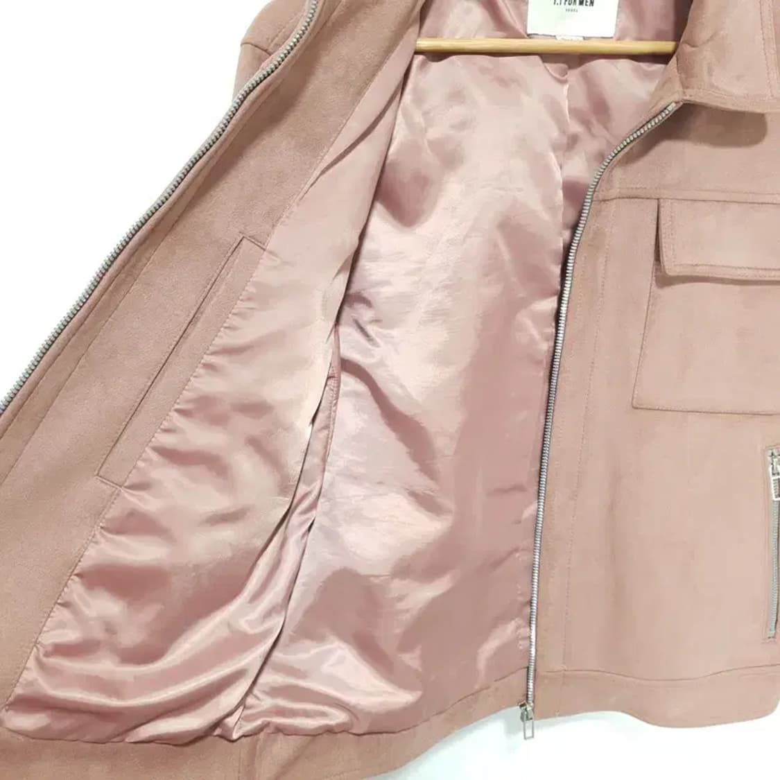티아이포맨 핑크 스웨이드 트러커 자켓 L_M1651 상품이미지5