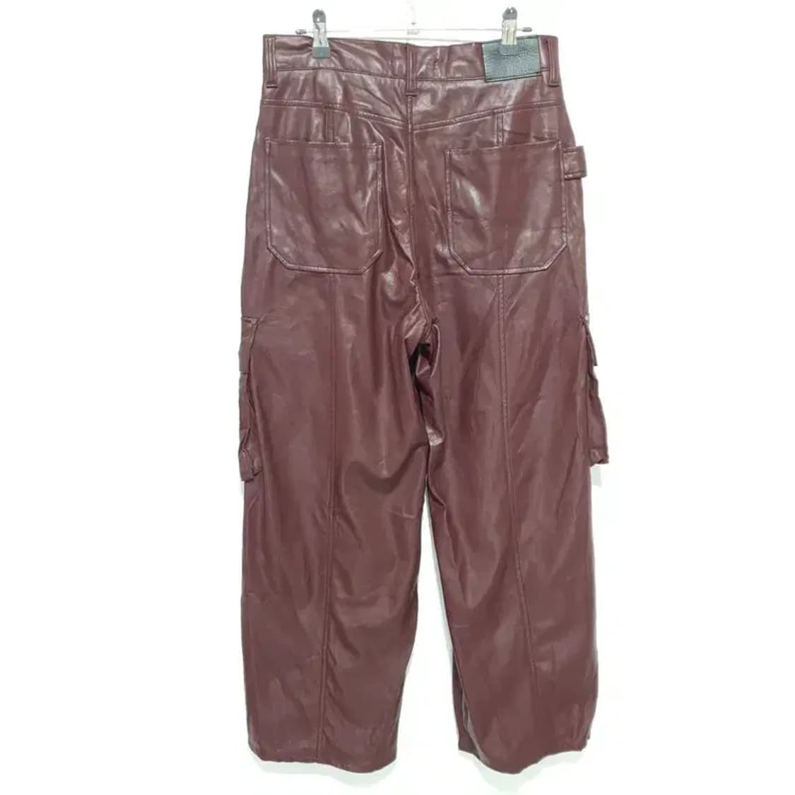 메종미네드 레더 카펜터 와이드 팬츠 46_W0384 상품이미지4