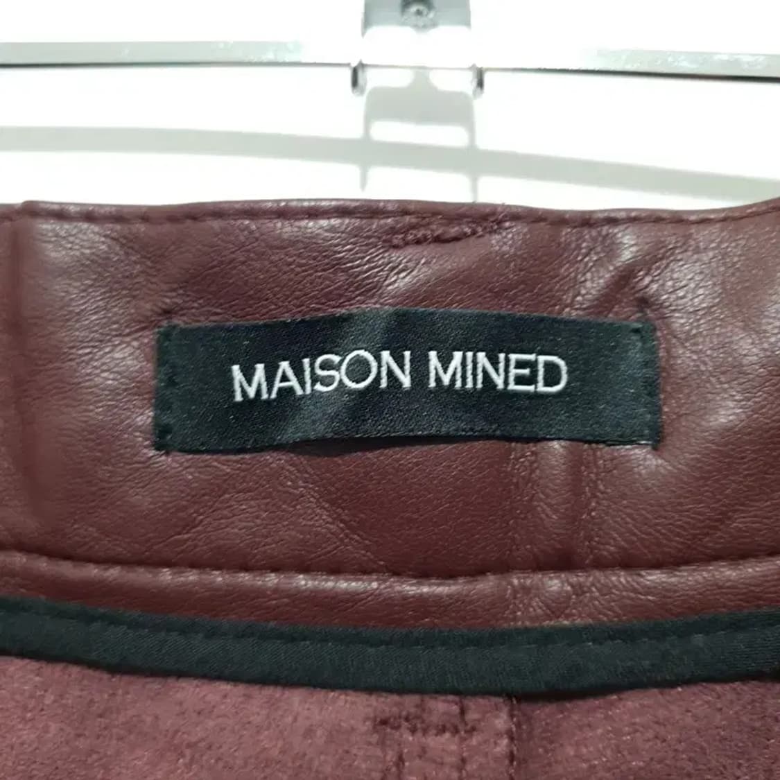 메종미네드 레더 카펜터 와이드 팬츠 46_W0384 상품이미지7