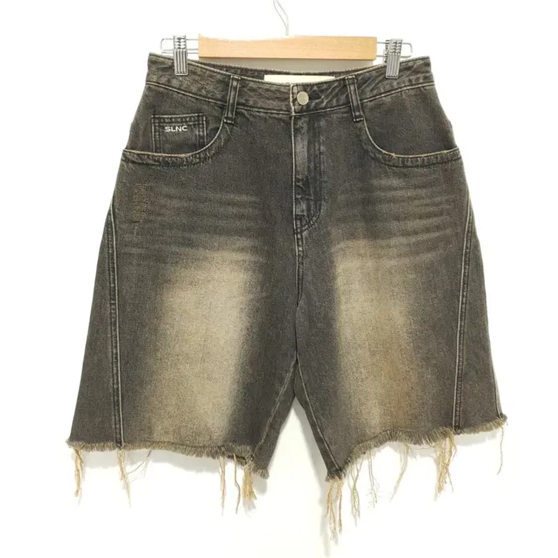 인사일런스 우먼 디스트레스드 데님 버뮤다 팬츠 XS_S1474 상품이미지1