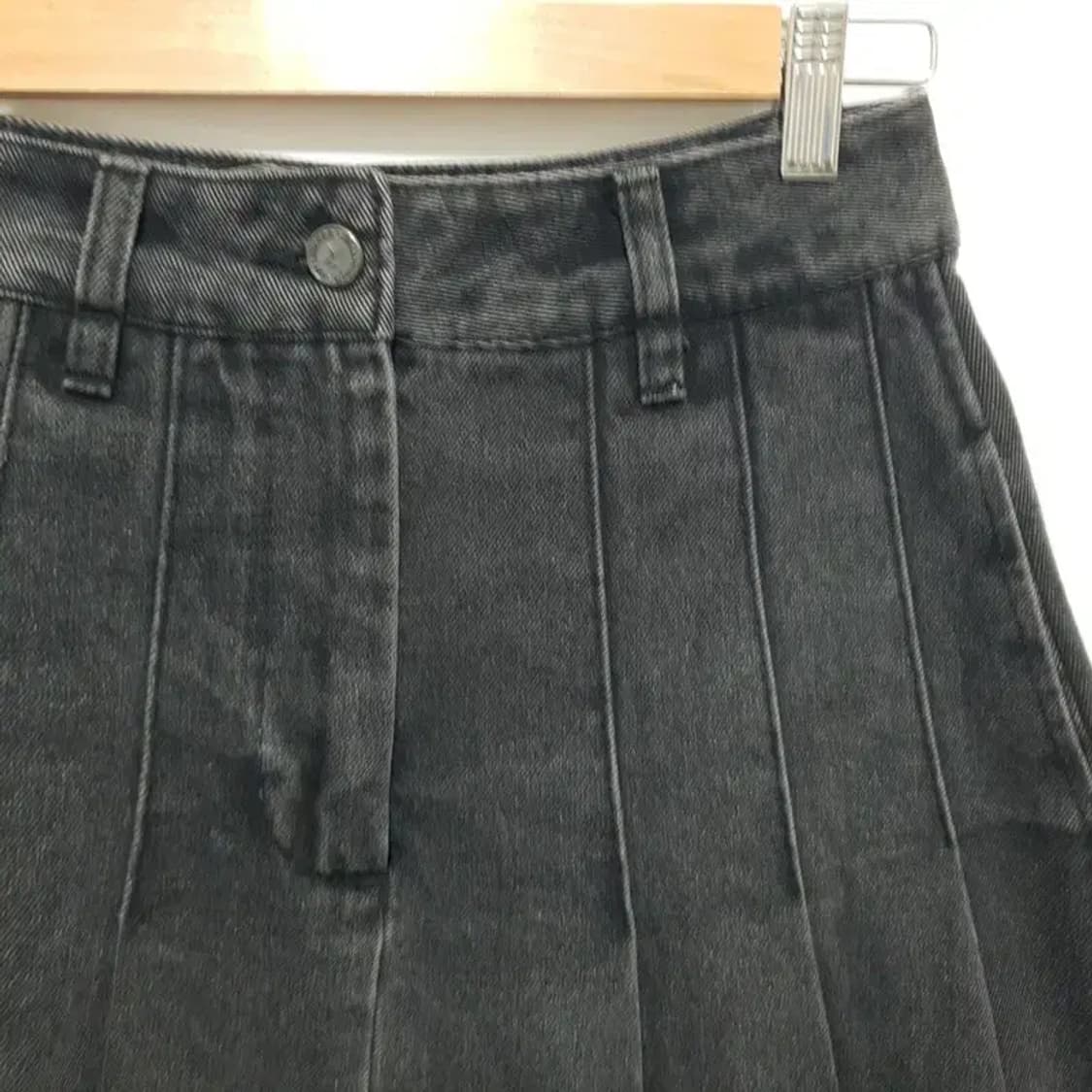 밀리언코르 플리츠 데님 스커트 S_S1470 상품이미지2