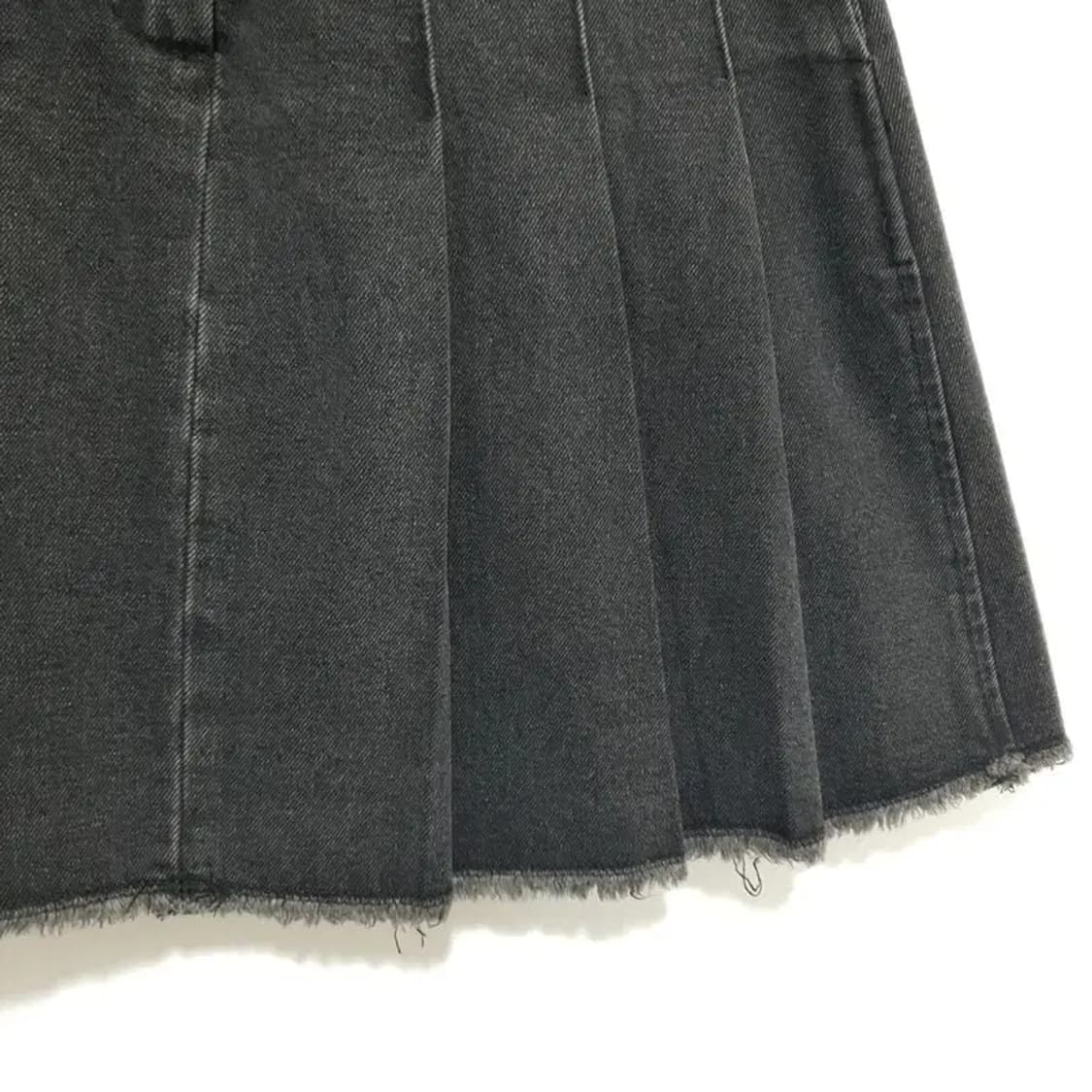 밀리언코르 플리츠 데님 스커트 S_S1470 상품이미지3