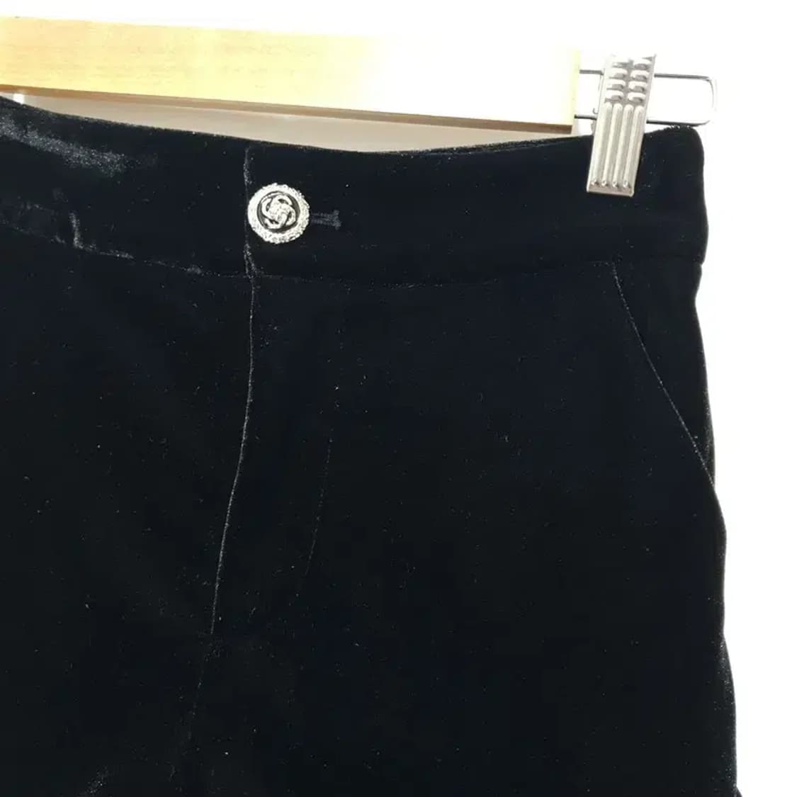 Lattitude 블랙 벨벳 숏 팬츠 S_M1723 상품이미지2