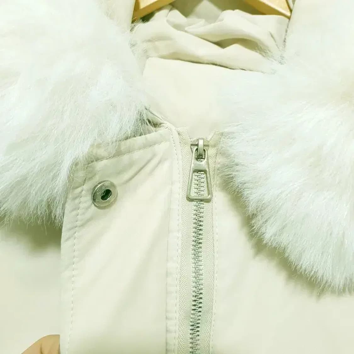 여성 퍼 야상 스트링 하프 패딩 F_W0389 상품이미지6