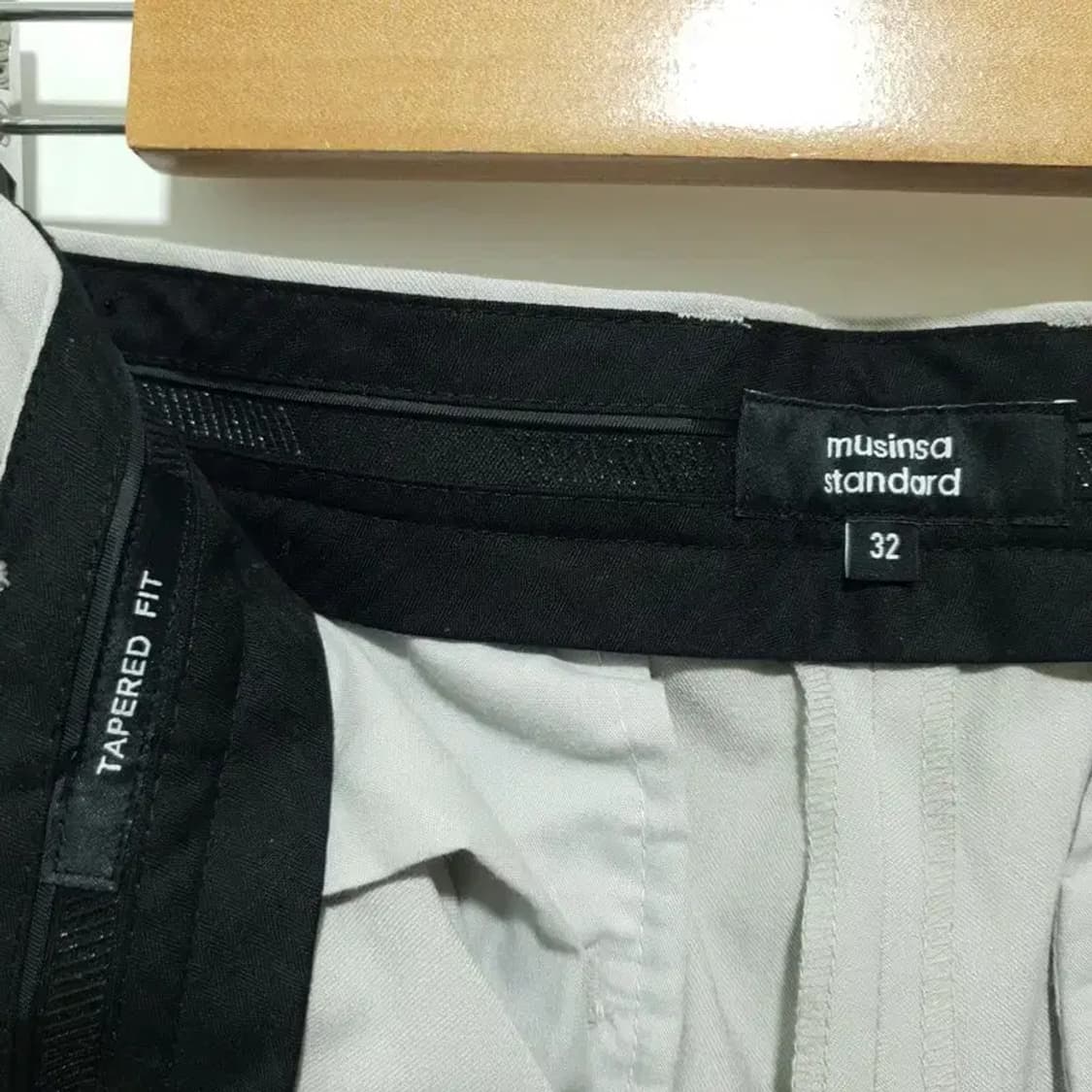 무탠다드 테이퍼드 히든 밴딩 크롭 슬랙스 32_M1727 상품이미지6