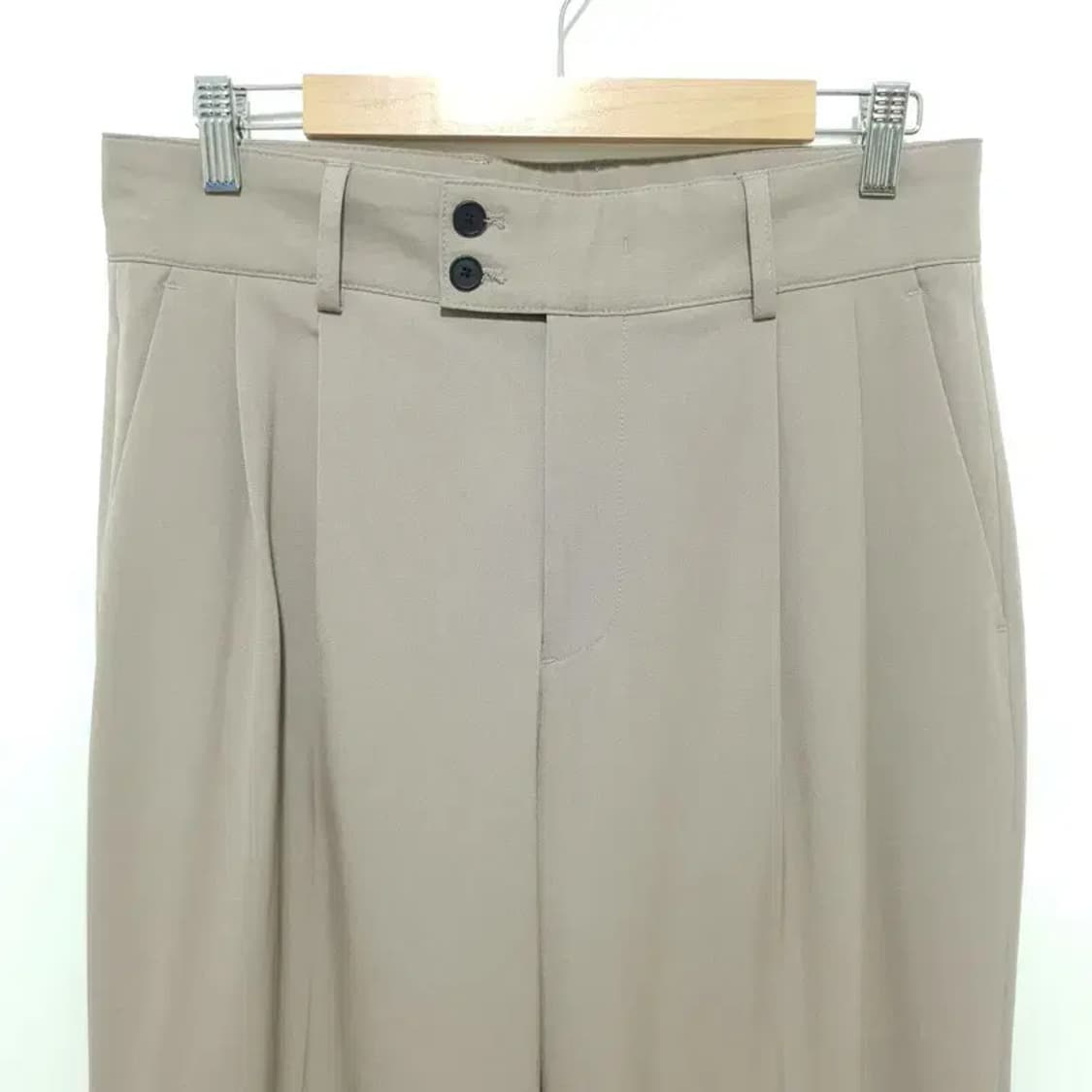 무탠다드 더블버튼 투턱 와이드 슬랙스 31_M1728 상품이미지2