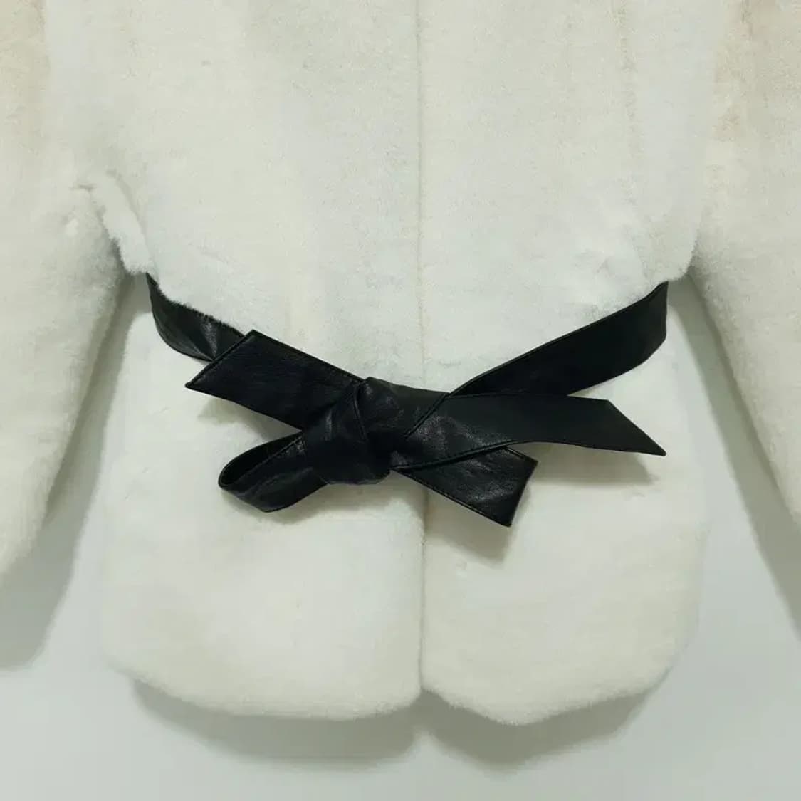 벨티드 퍼 자켓 F_W0391 상품이미지3