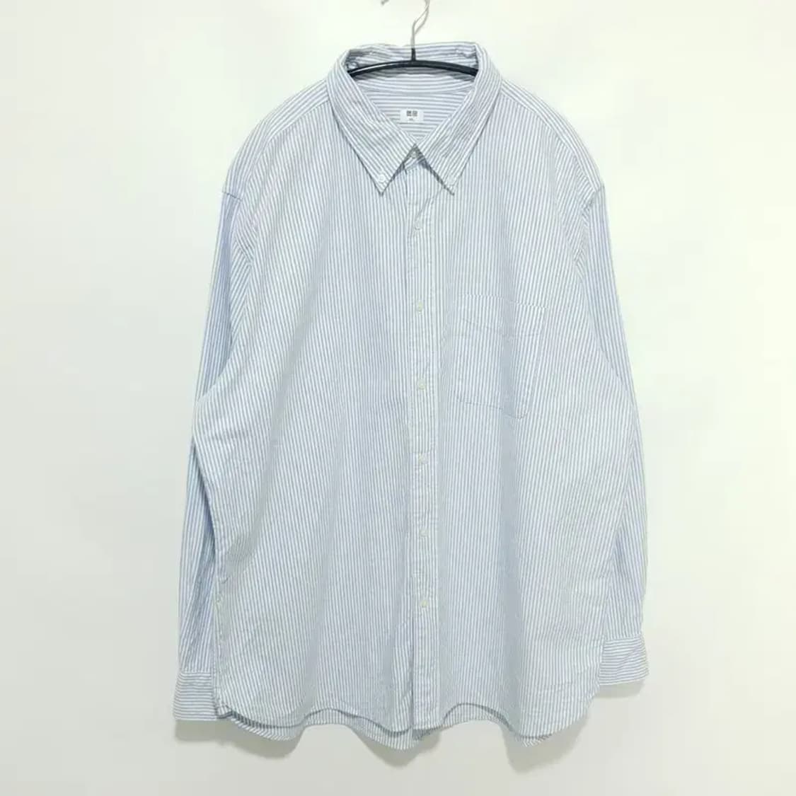유니클로 옥스포드 오버핏 스트라이프 셔츠 XXL_M1732 상품이미지1