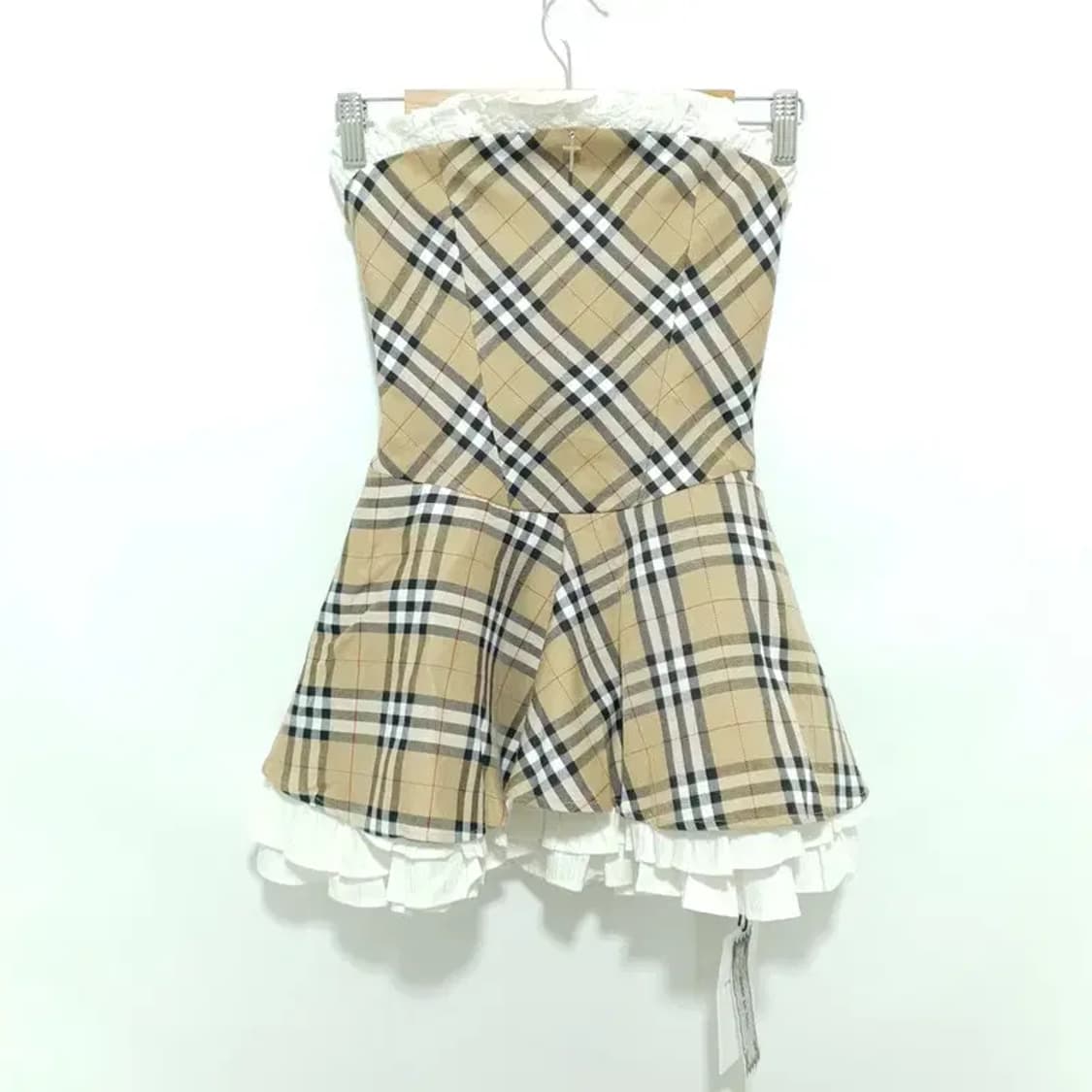 RASE LE SOL 레이스 체크 원피스 S_S1486 상품이미지1