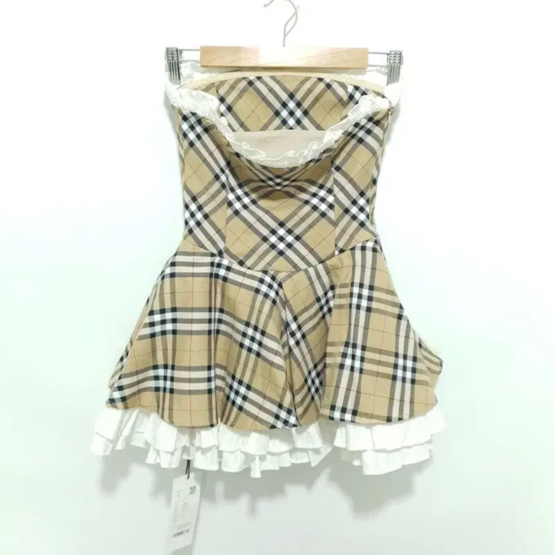 RASE LE SOL 레이스 체크 원피스 S_S1486 상품이미지4