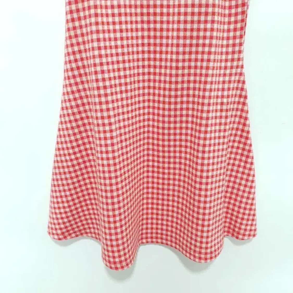 샵사이다 스쿱넥 체크 타이 원피스 M_S1490 상품이미지3