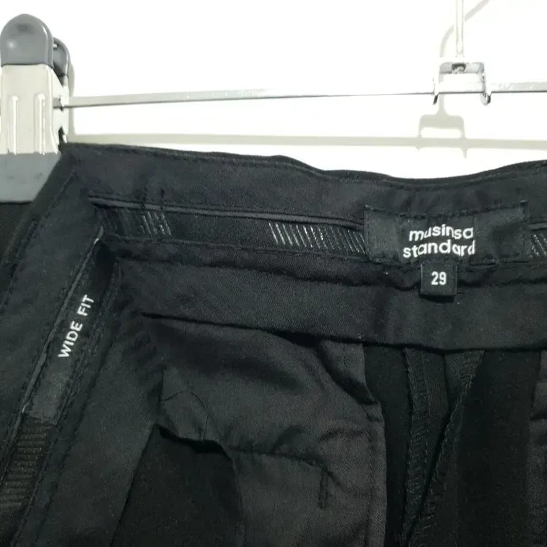 무탠다드 헤비웨이트 기모 와이드 히든밴딩 슬랙스 29_W0401 상품이미지6