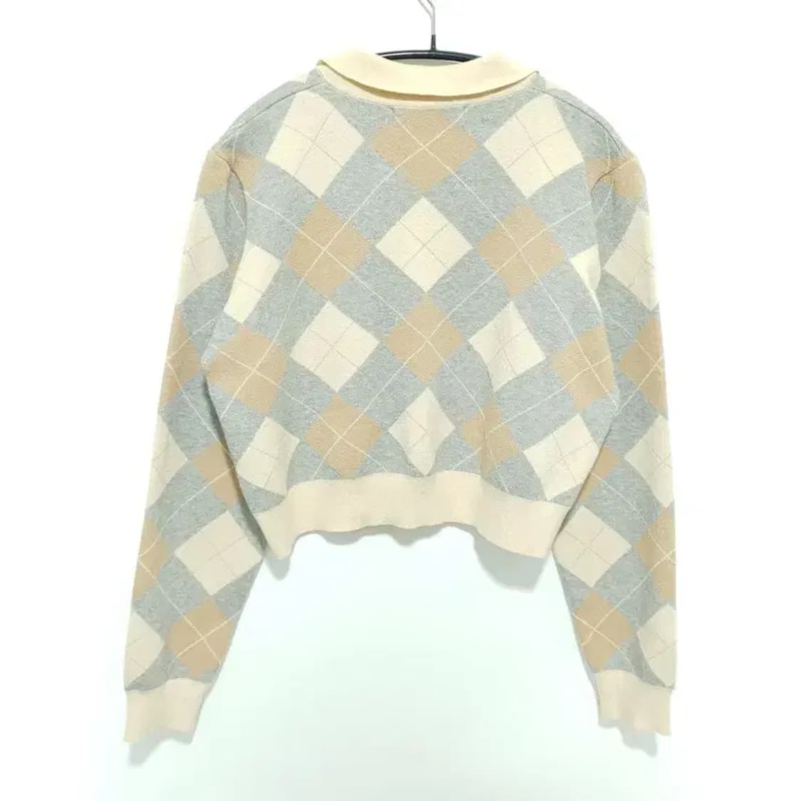 아가일 오픈 카라 니트 F_M1755 상품이미지4