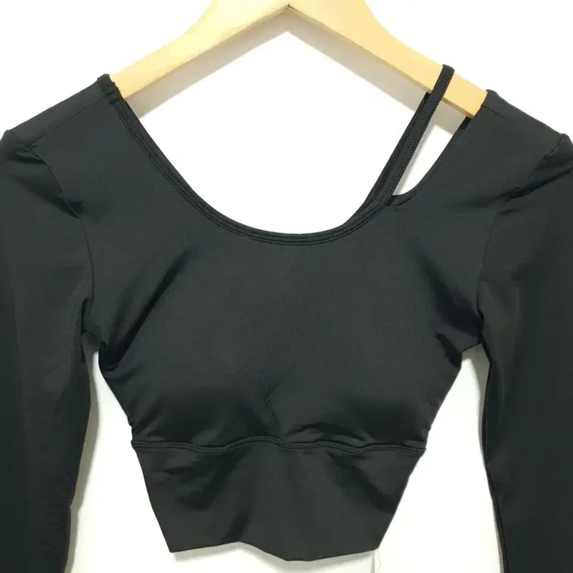 컷아웃 핑거홀 크롭 탑 S_S1511 상품이미지2