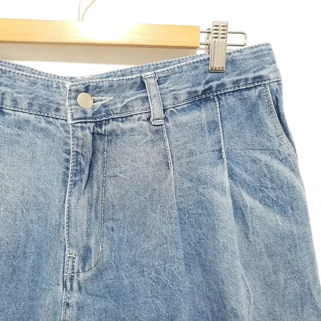 꼼파뇨 데님 투턱 버뮤다 팬츠 L_S1521 상품이미지2