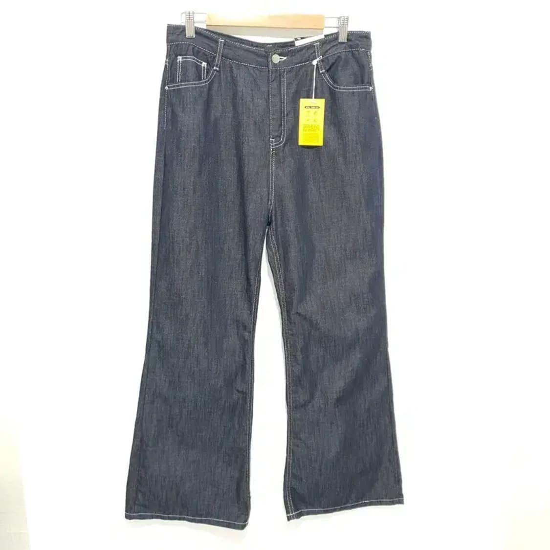 육육걸즈 와이드 부츠컷 데님 팬츠 XL_S1520 상품이미지1