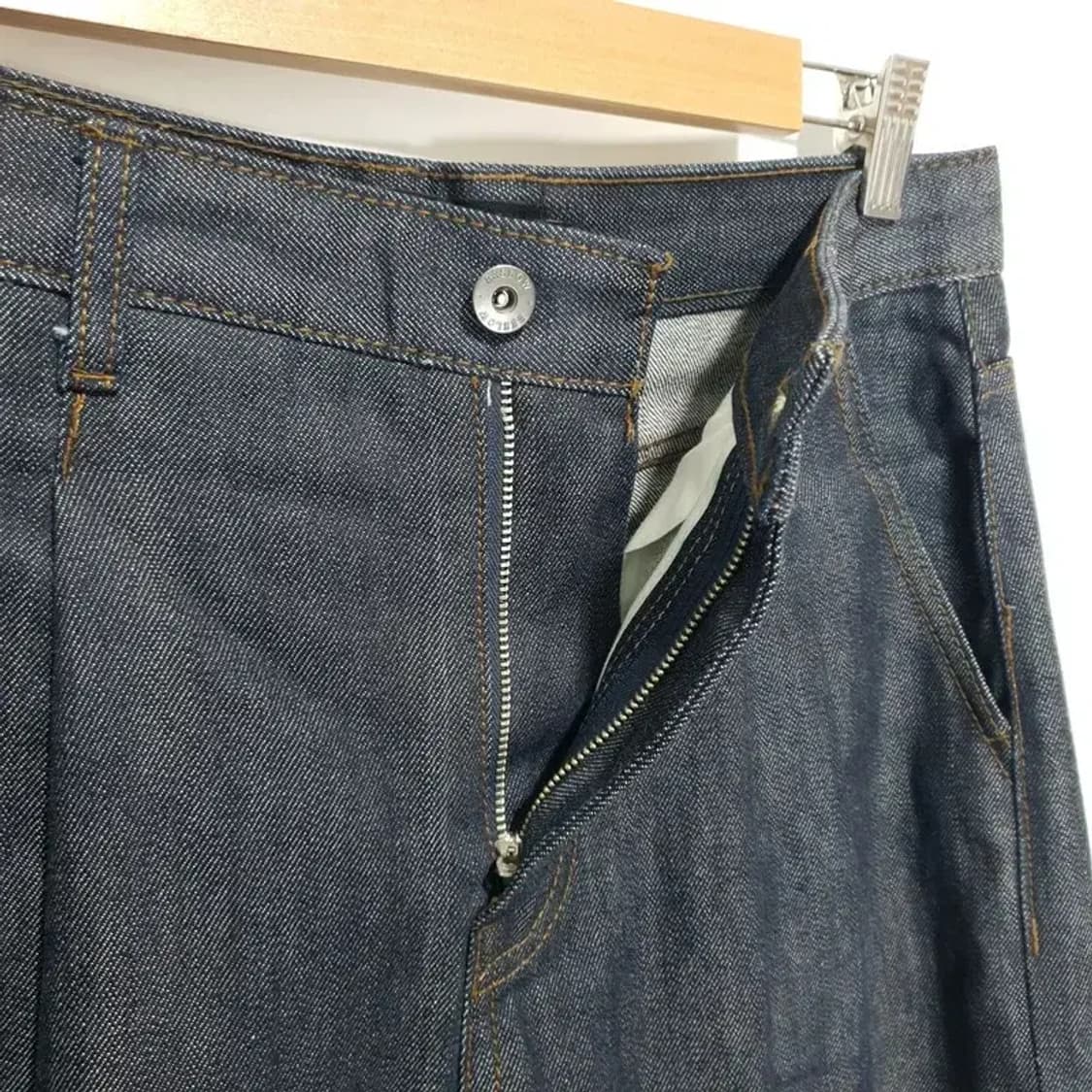 비슬로우 투턱 셀비지 데님 와이드 팬츠 30_M1764 상품이미지6