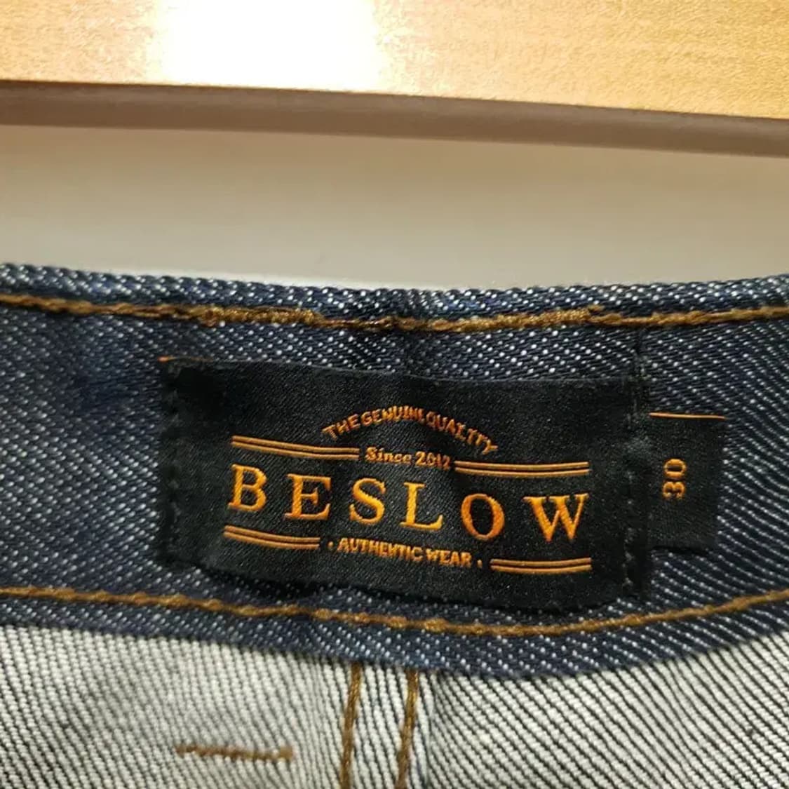 비슬로우 투턱 셀비지 데님 와이드 팬츠 30_M1764 상품이미지7