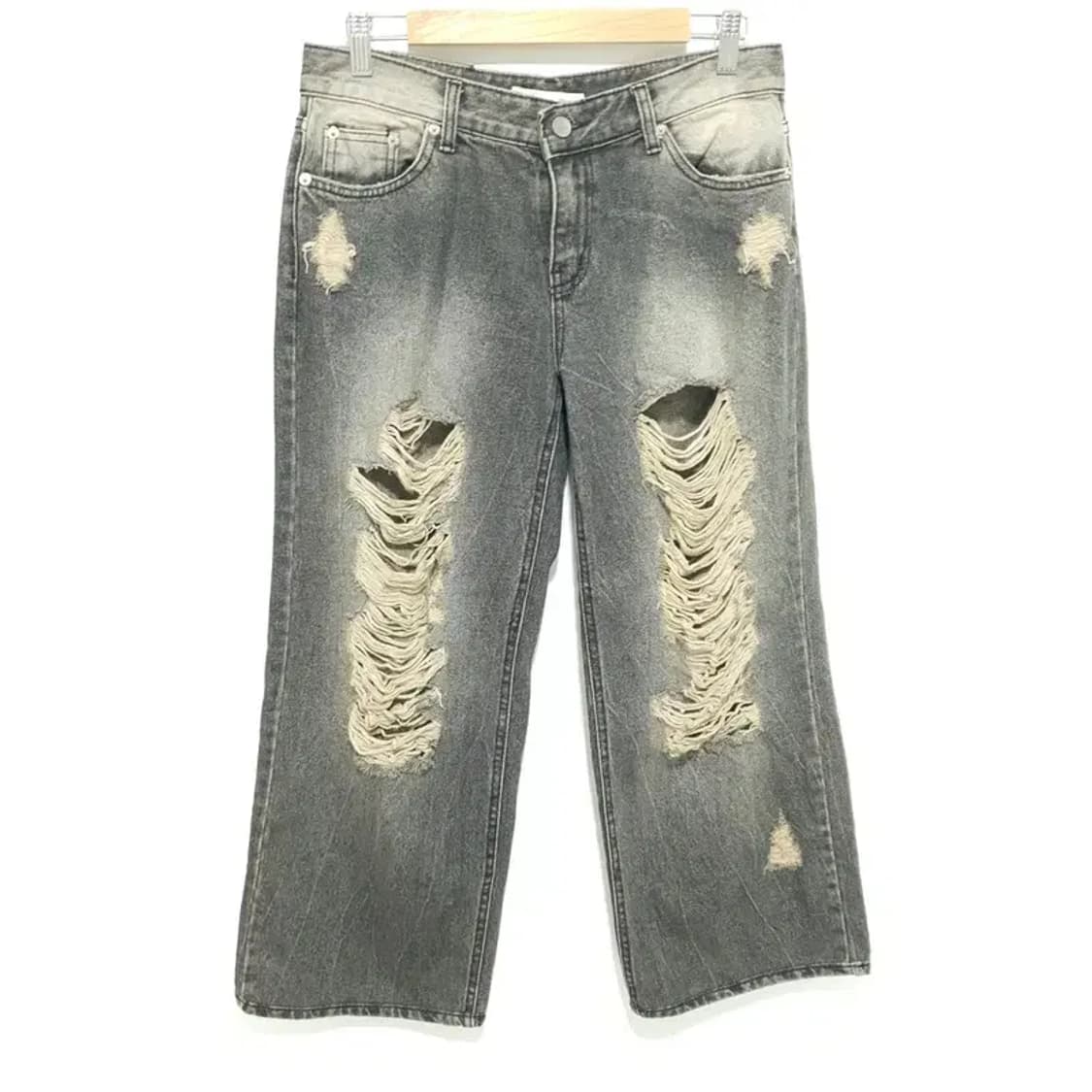 보헤미안 서울 데미지 데님 팬츠 L_M1785 상품이미지1