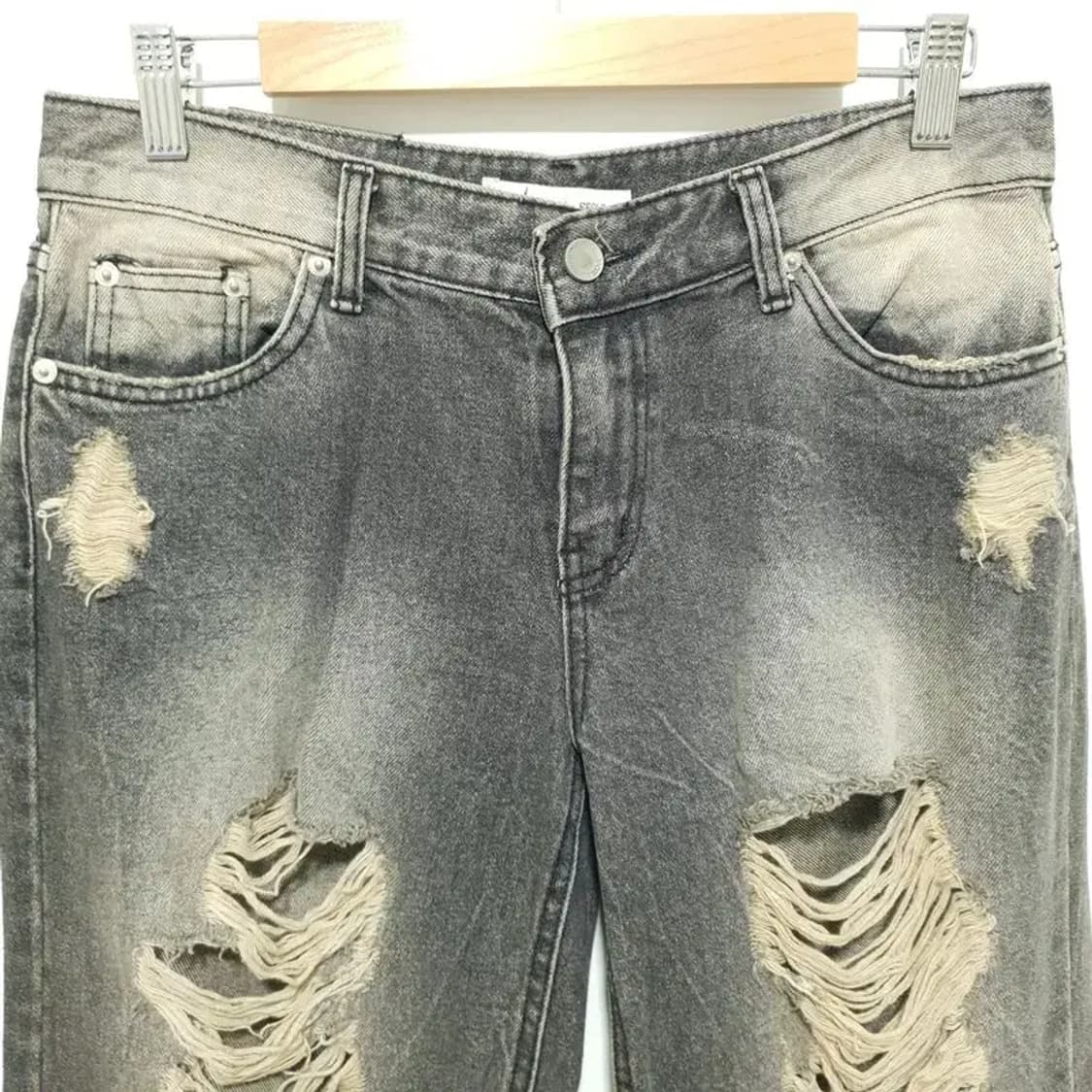 보헤미안 서울 데미지 데님 팬츠 L_M1785 상품이미지2