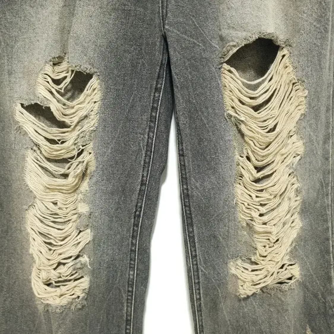 보헤미안 서울 데미지 데님 팬츠 L_M1785 상품이미지3