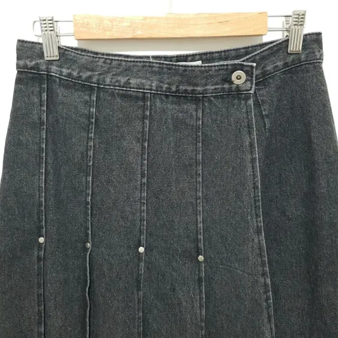 디벨롭 데님 플리츠 랩 스커트 S_M1784 상품이미지2