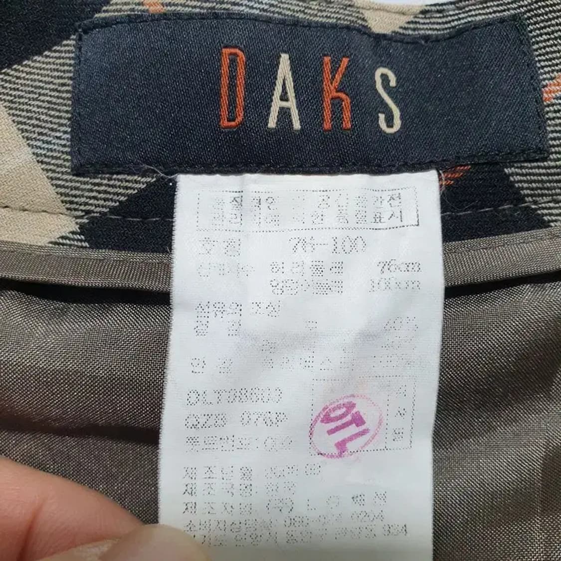 닥스 체크 플리츠 스커트 76-100_S1531 상품이미지7