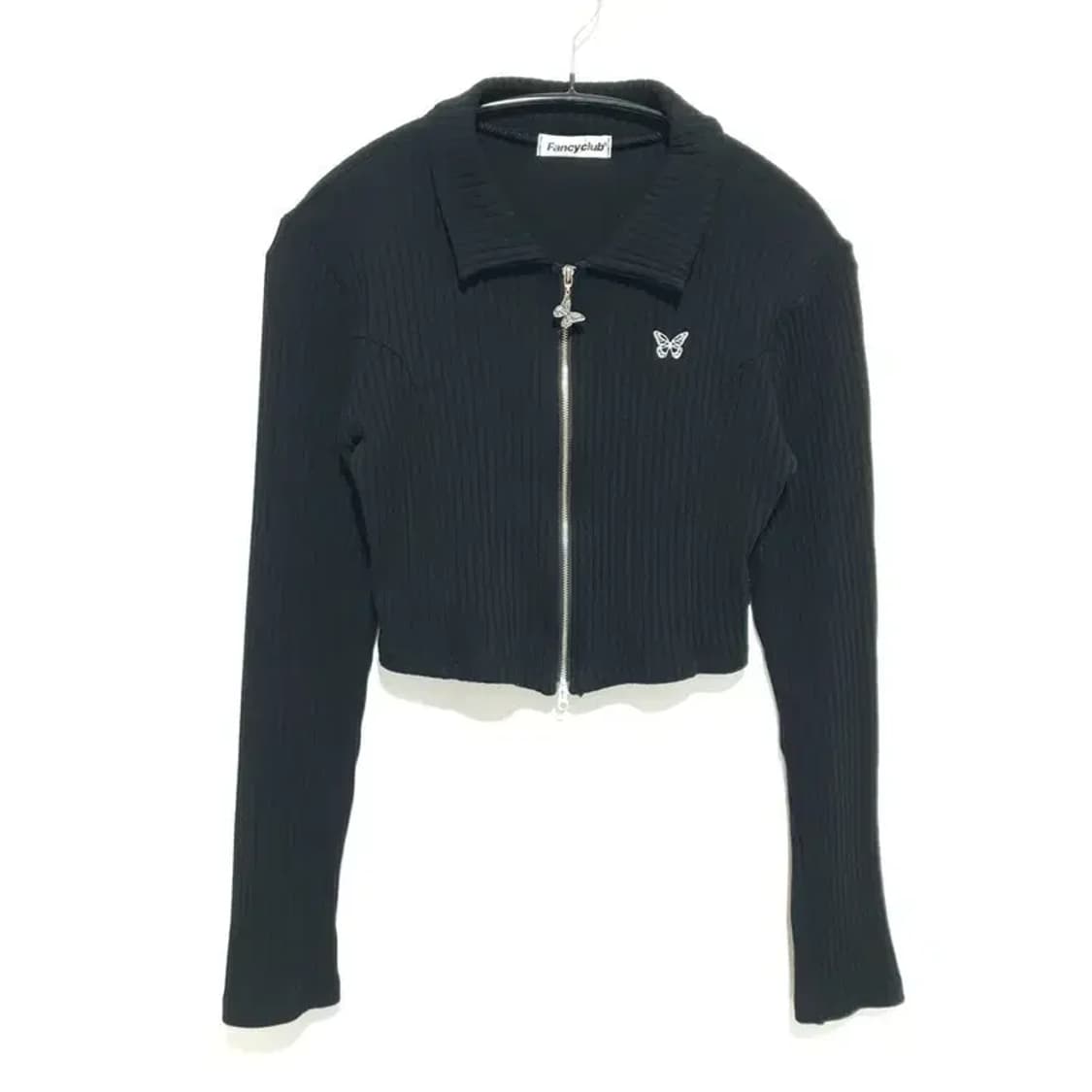 팬시클럽 투웨이 카라 크롭 집업 F_M1796 상품이미지1