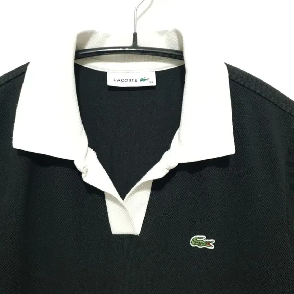 라코스테 슬림핏 롱기장 피케 원피스 34_S1530 상품이미지2