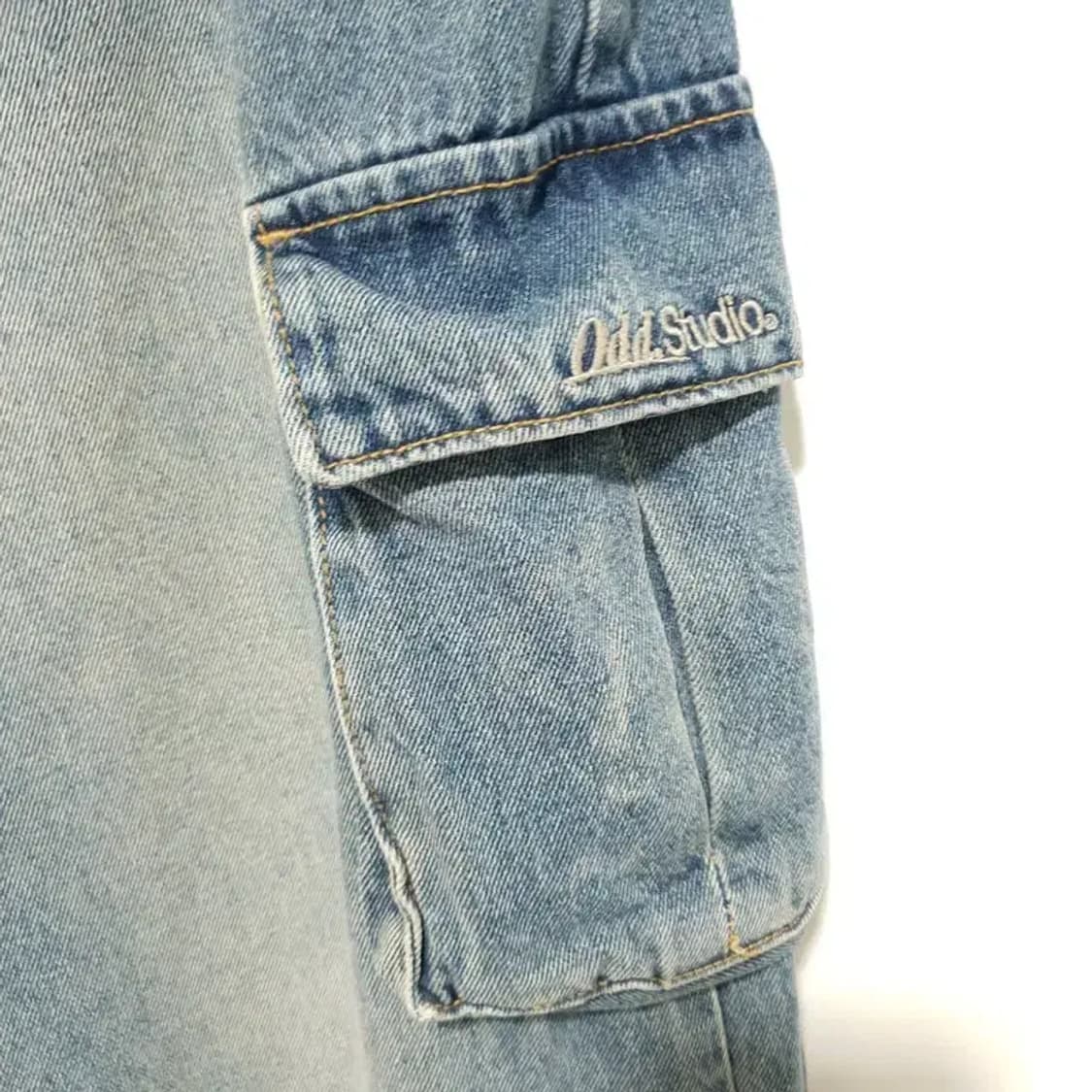 오드스튜디오 샌드워싱 카고 와이드 데님 팬츠 S_M1791 상품이미지3