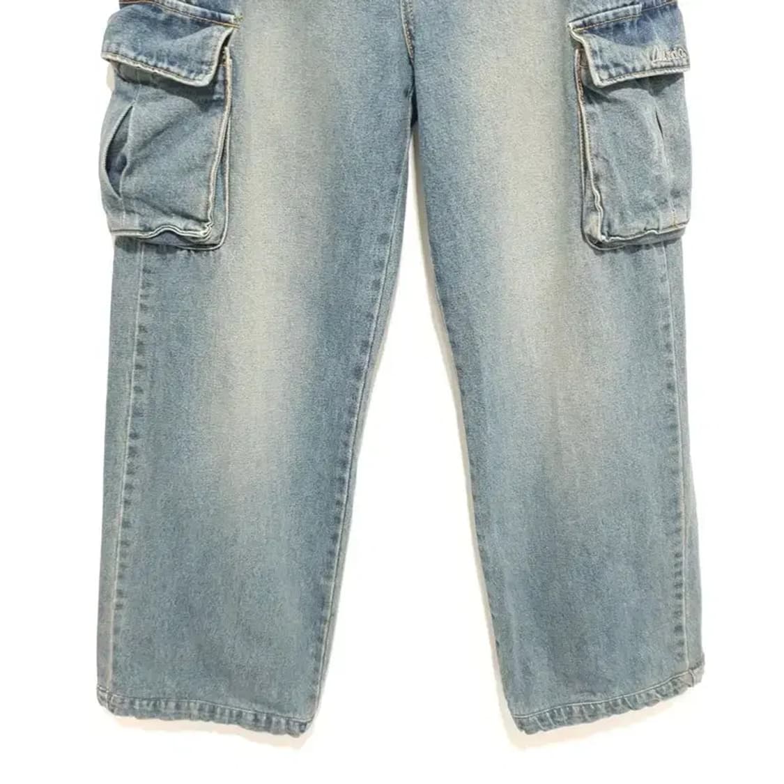 오드스튜디오 샌드워싱 카고 와이드 데님 팬츠 S_M1791 상품이미지4