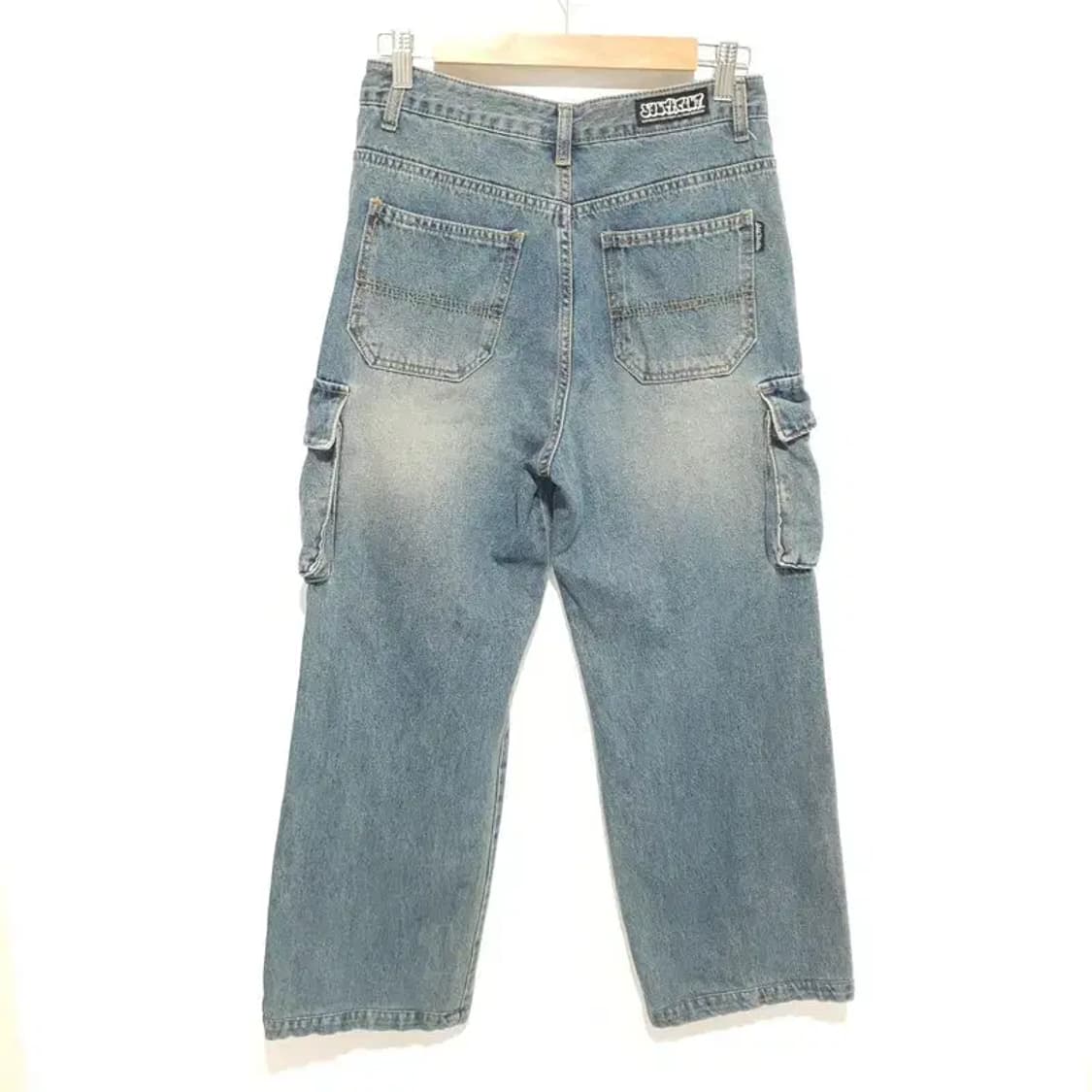 오드스튜디오 샌드워싱 카고 와이드 데님 팬츠 S_M1791 상품이미지5