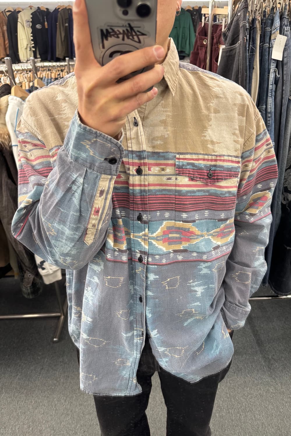 OS)American vintage 나바호 패턴 셔츠 상품이미지1