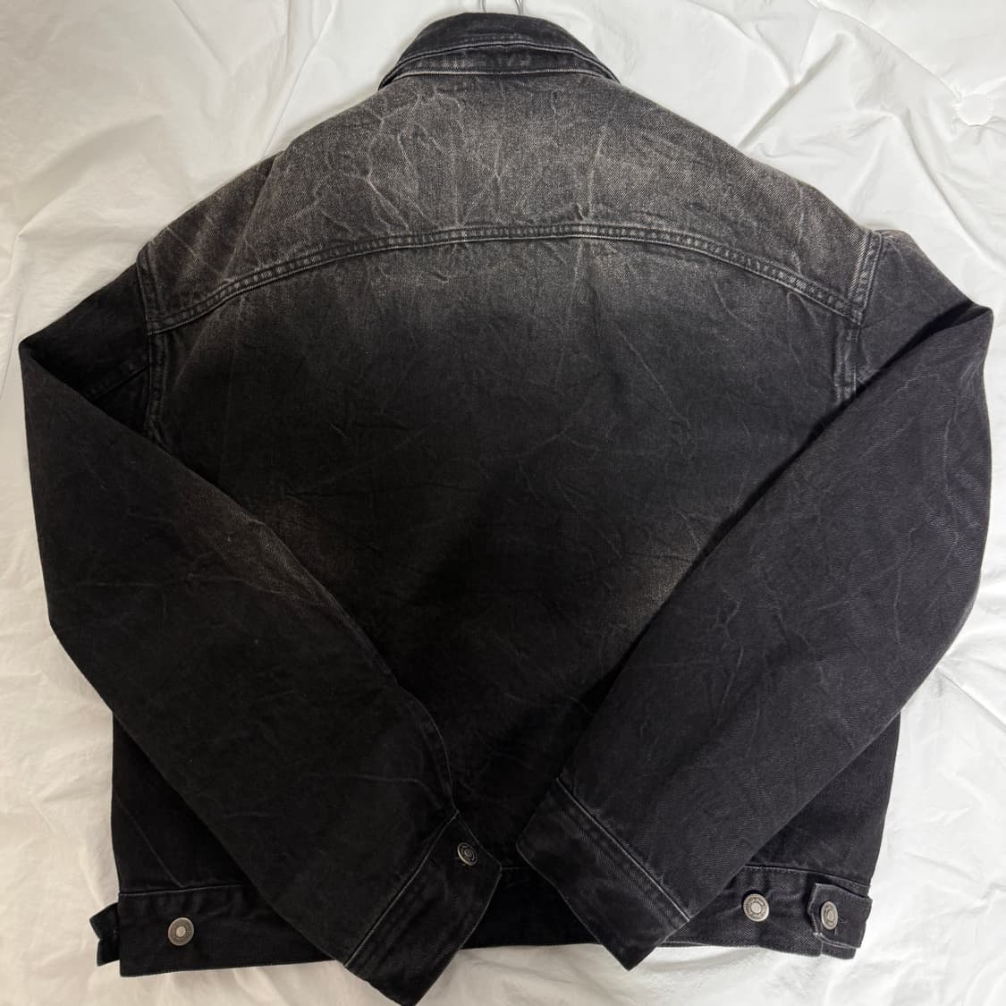 LMOOD 모노 트러커 자켓 크랙 블랙 [48] 상품이미지3