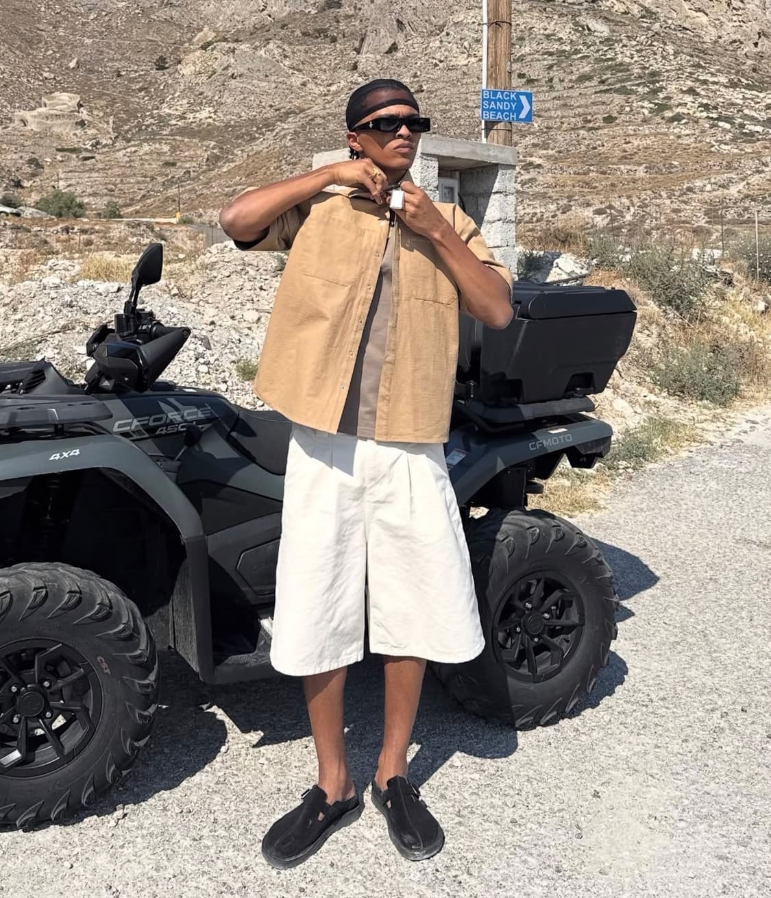 SWEATSCOLLECTIVE 에크루 워크웨어 쇼츠 M 상품이미지4