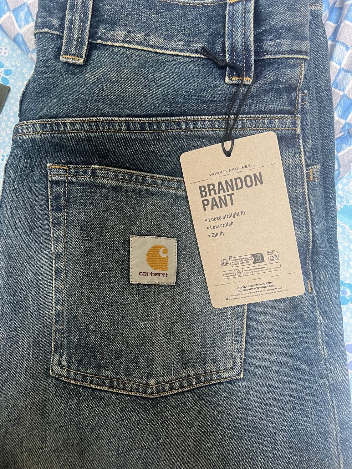 칼하트 브랜든 팬츠 블루 xs새상품 상품이미지1