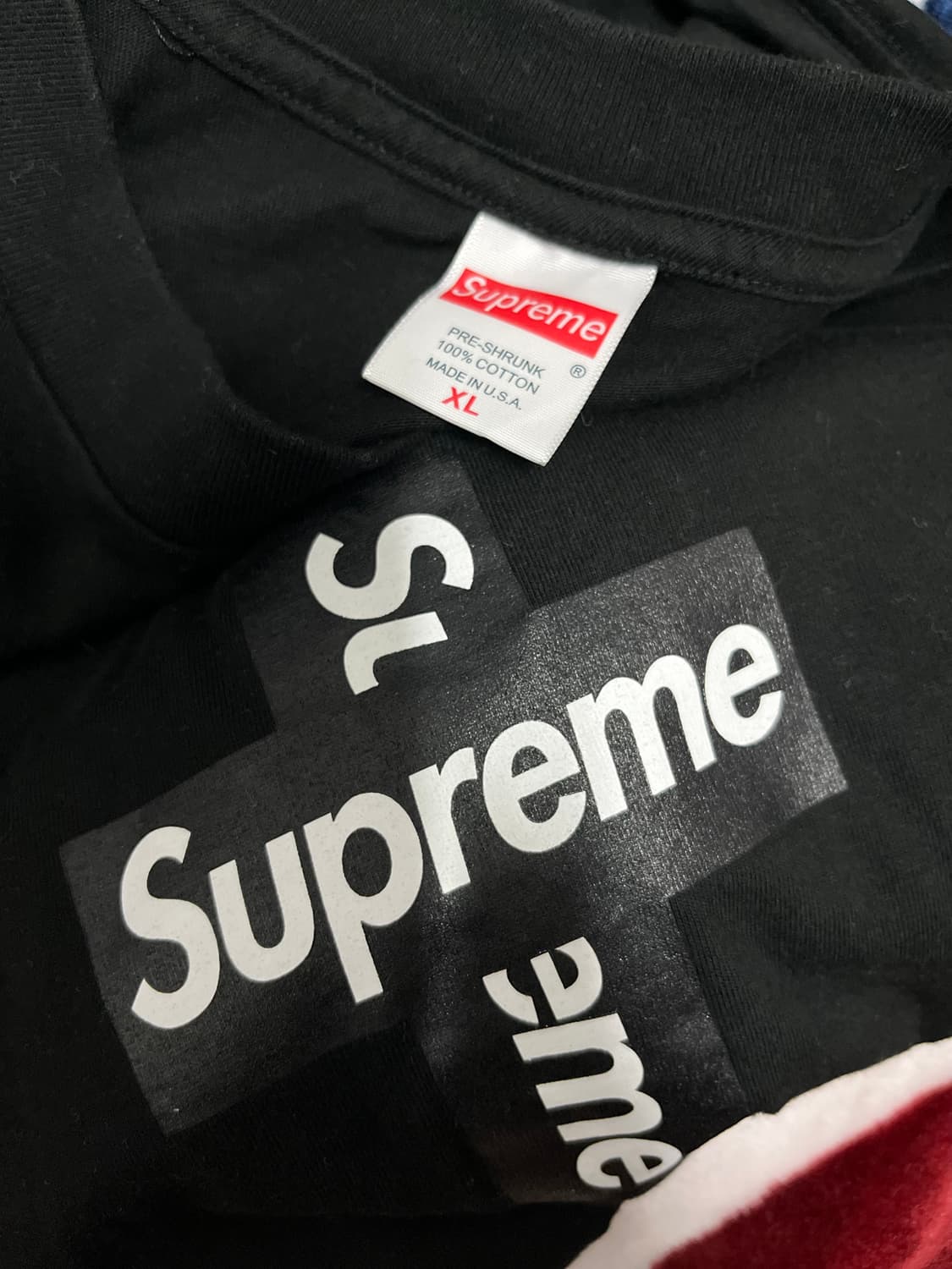 슈프림 FW20 크로스 박스로고 반팔티 XL(105) 정품 상품이미지3