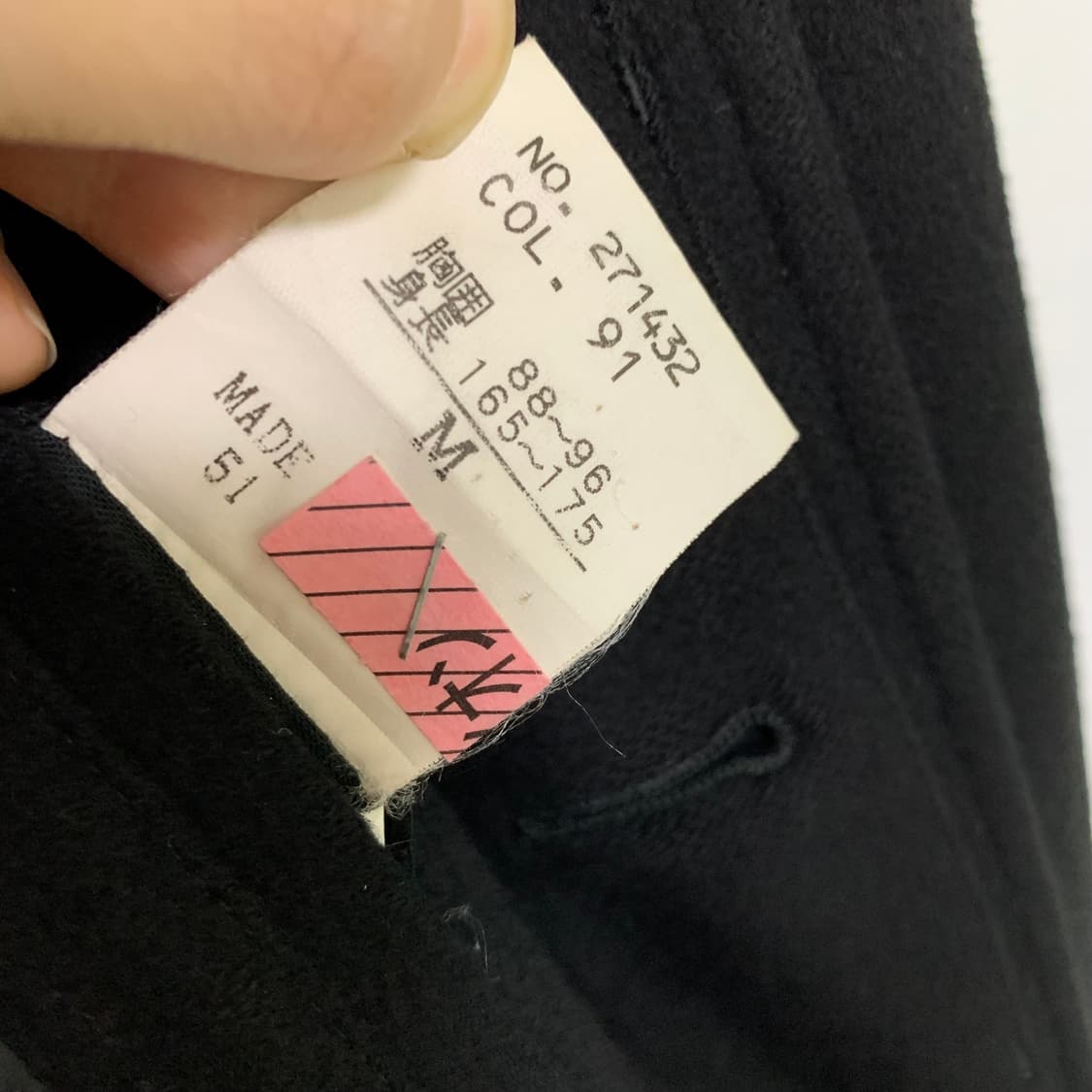 jpn 일본 빈티지 캐시미어 100% 하프 코트 블랙 M 상품이미지9