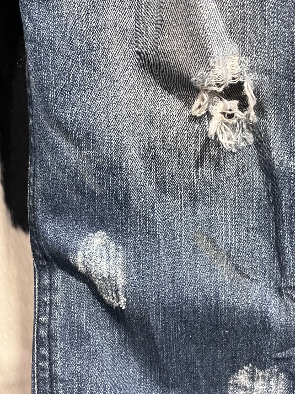 칼카니 데미지 디테일 워싱 데님 팬츠 상품이미지7