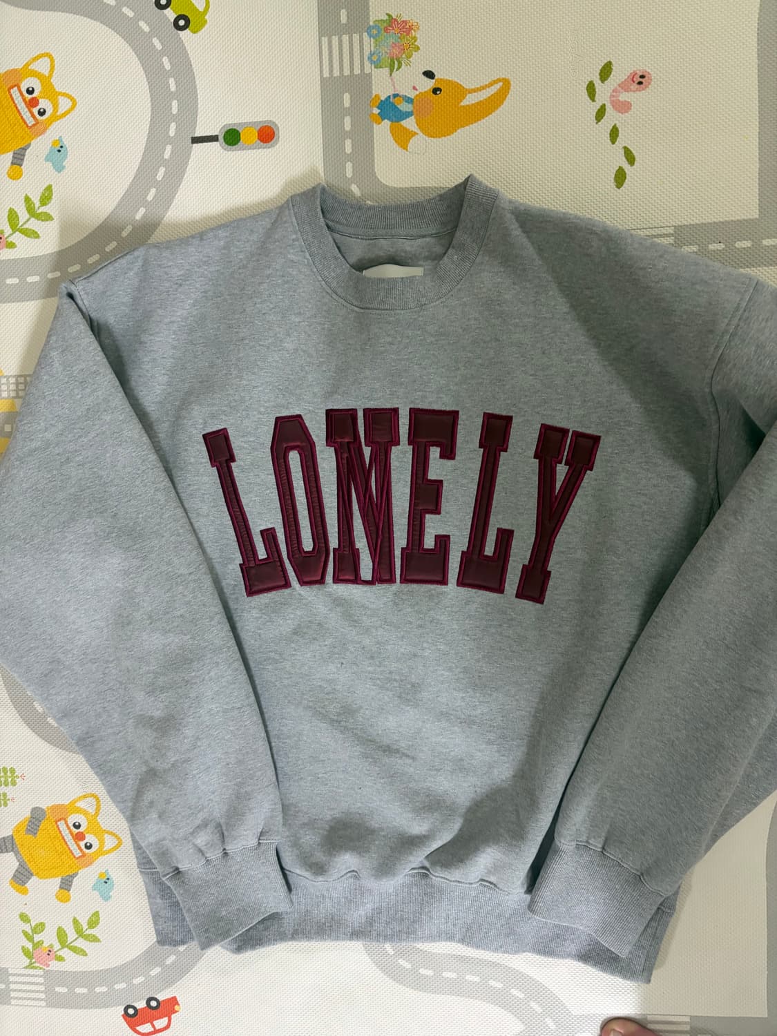 노앙 NOHANT Lonely 맨투맨 티셔츠 그레이 L 상품이미지1