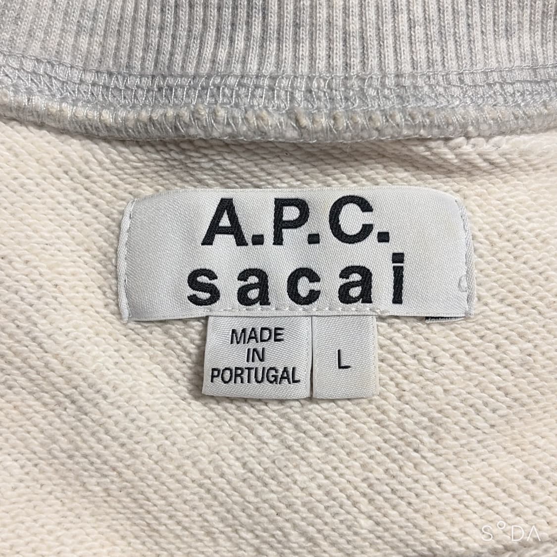 아페쎄 사카이 오트밀 맨투맨 L 상품이미지5