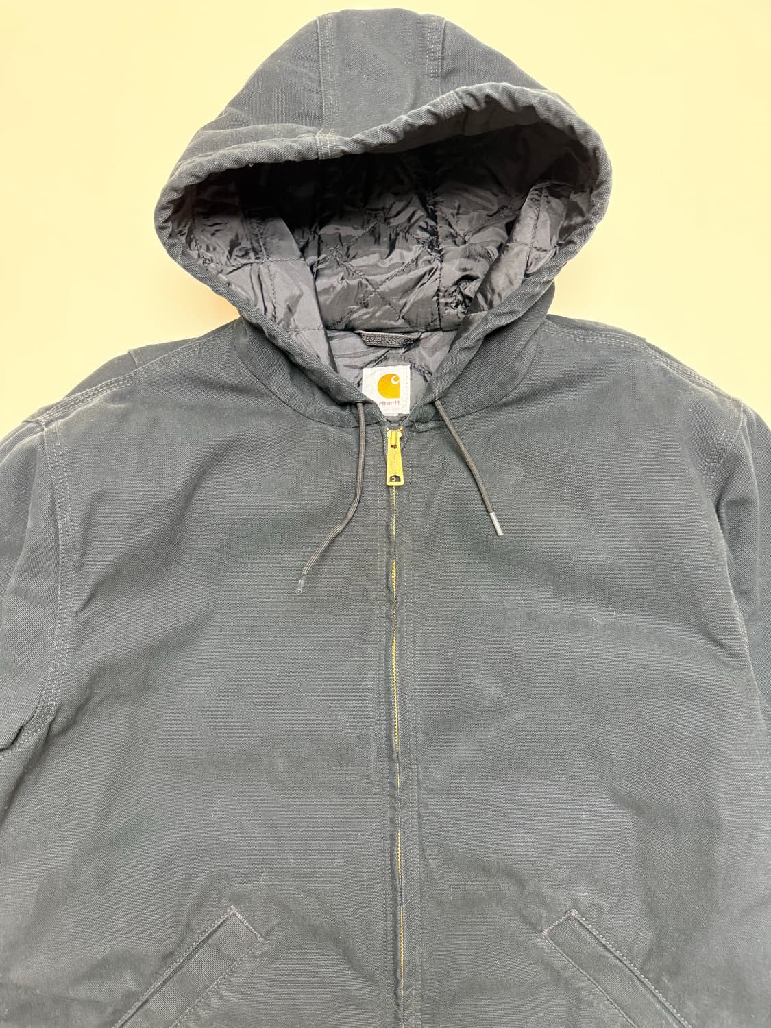 칼하트 덕다운 액티브 후드 워크자켓 검정 상품이미지3