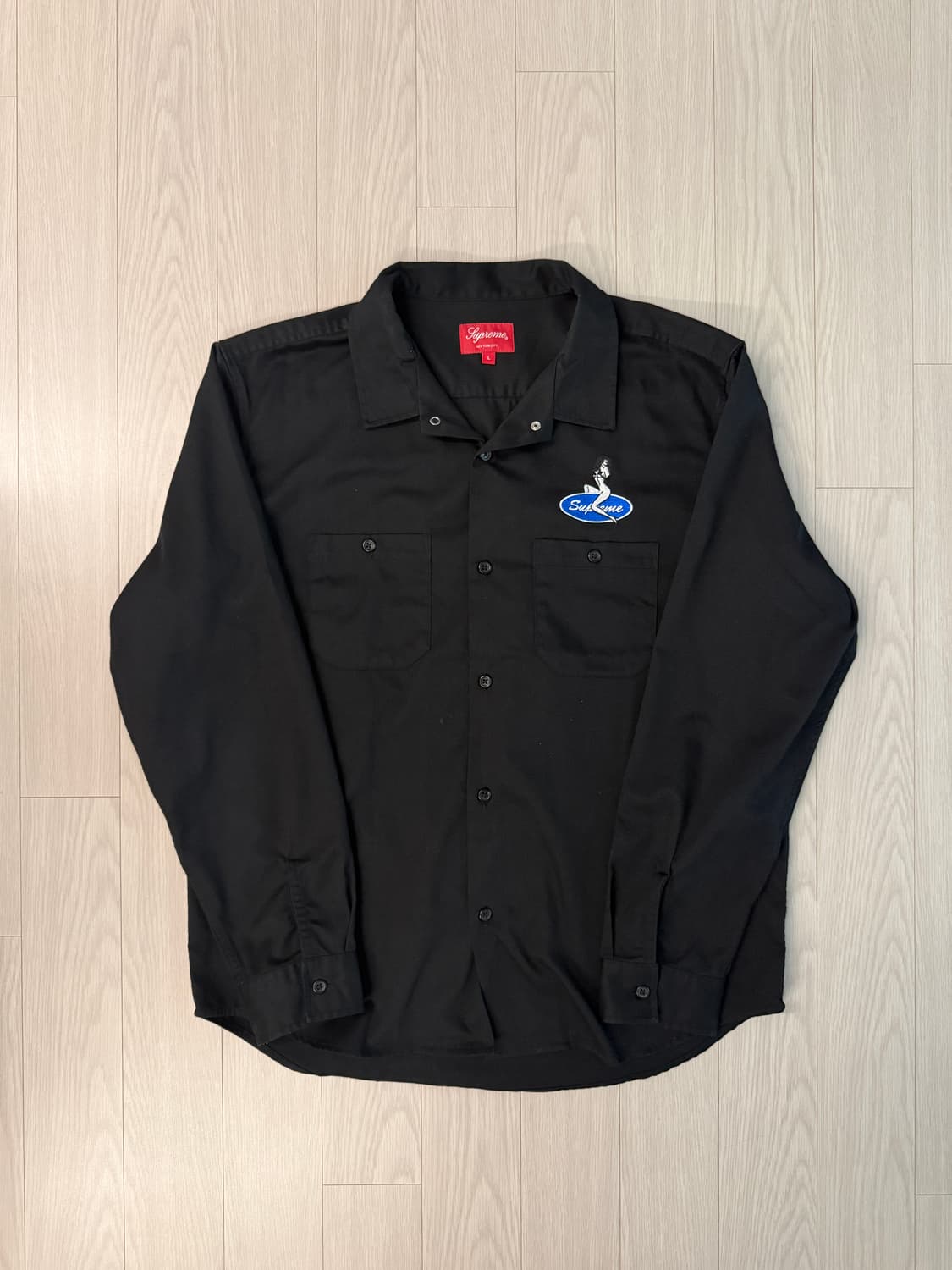 [L] 18ss 슈프림 핀업걸 워크셔츠 상품이미지1