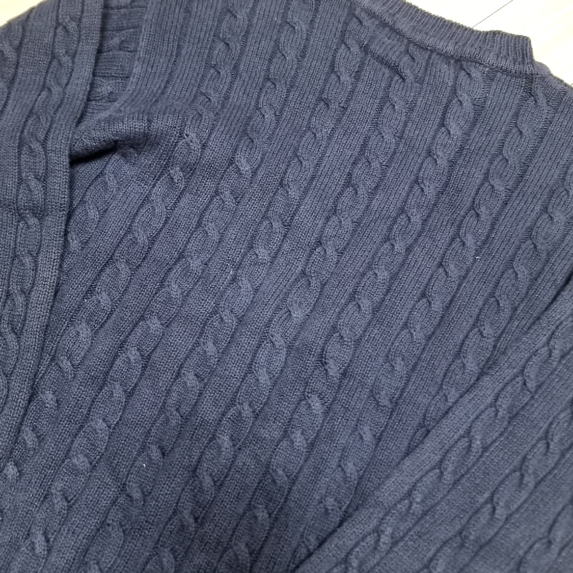 90s Jumpers 빈티지 네이비 꽈배기 니트(105) 상품이미지3