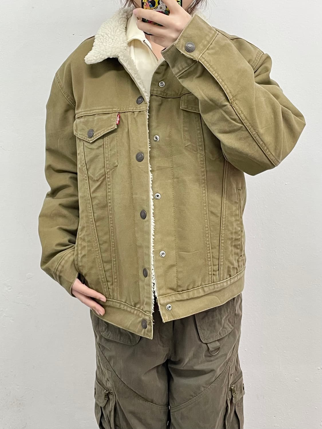 리바이스 카멜 양털 트러커 자켓  상품이미지2