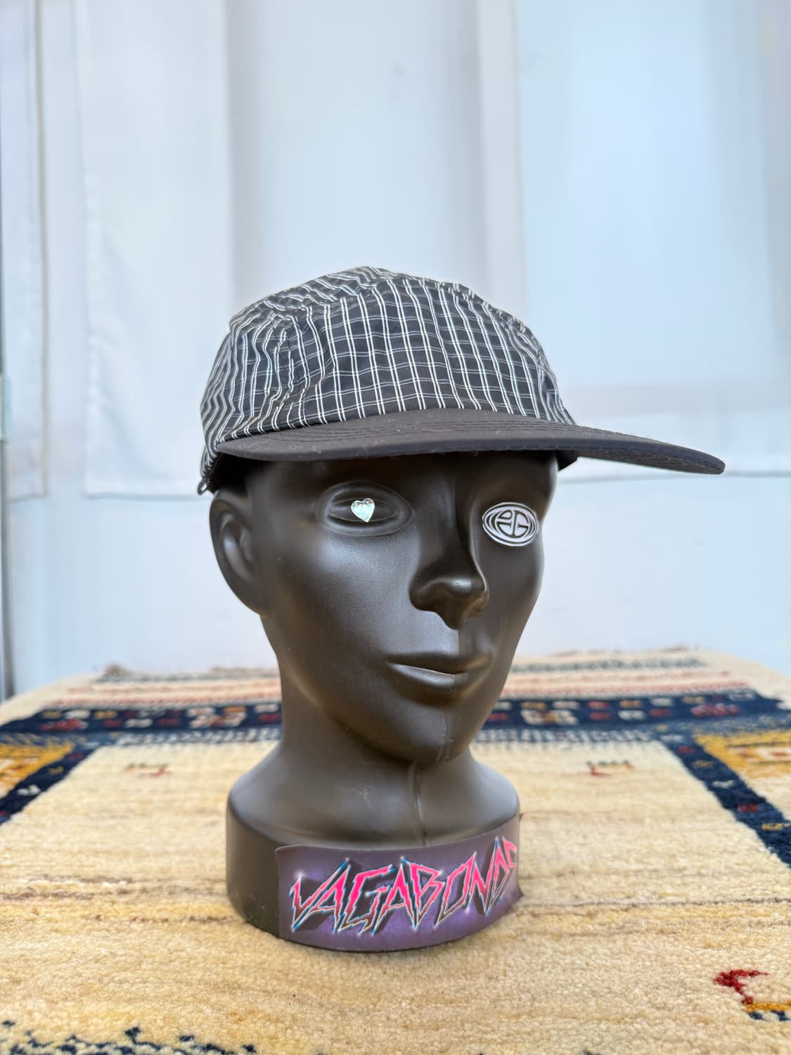 빈티지 그리드 체크 캠프캡 상품이미지5