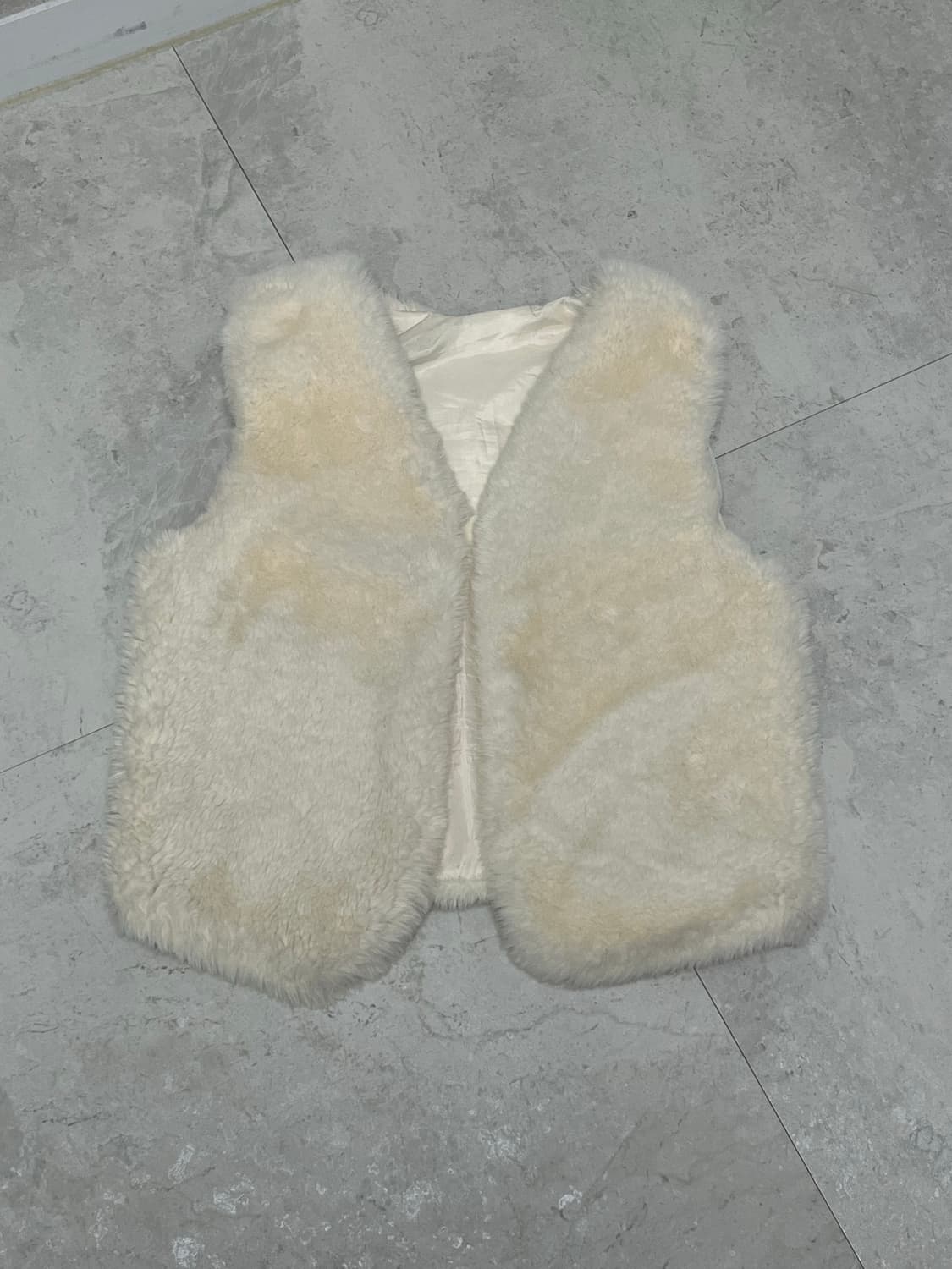 아이보리 퍼 조끼 상품이미지1