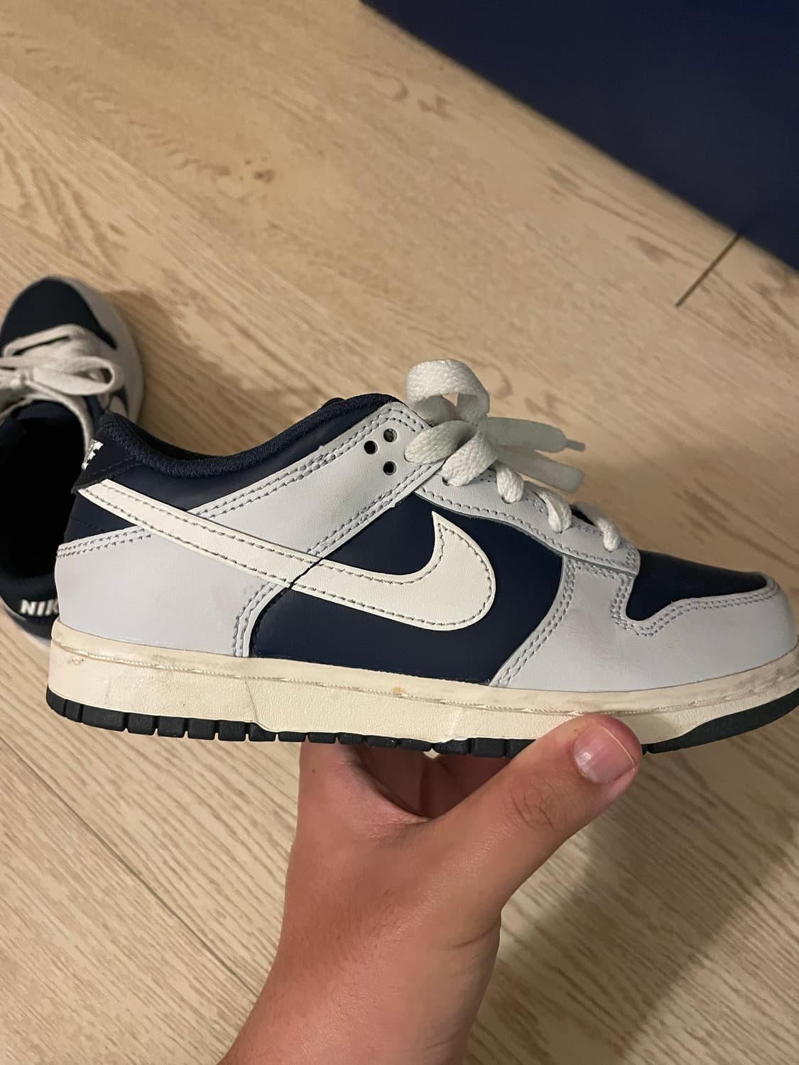 나이키 덩크 로우 풋볼 그레이 미드나잇 네이비 사이즈 200 상품이미지2