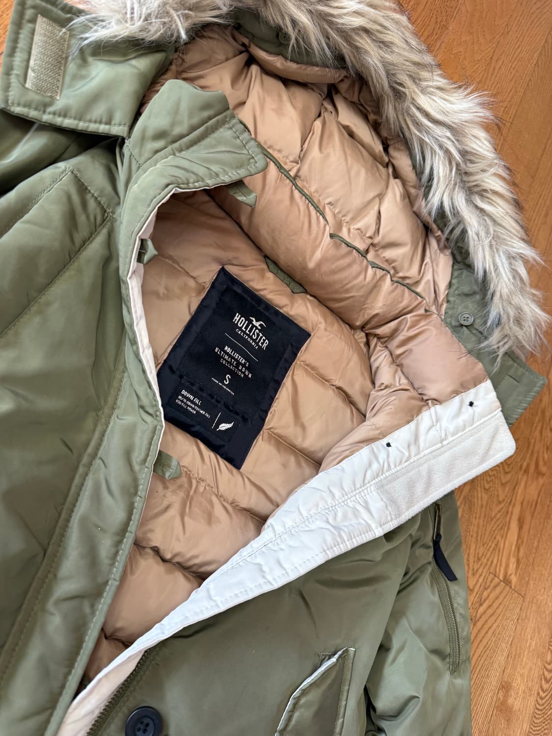 홀리스터 경량패딩 카키 상품이미지2